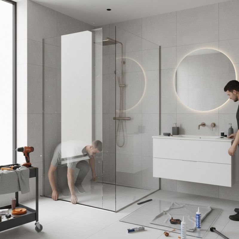 Glass Shower Door Installation in Alpharetta, GA